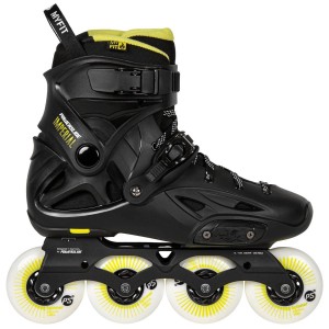 Patines En Línea Powerslide Imperial One Yellow 80 Hombre Negros Amarillos | 15674-IXQP