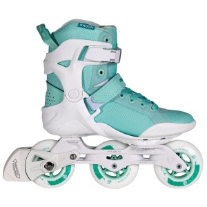 Patines En Línea Powerslide Radon 3x90 Lady Mujer Blancos Turquesa | 53198-ATBF